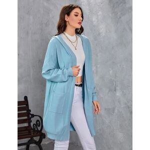Beautiful Blue Hoodie Cardigan